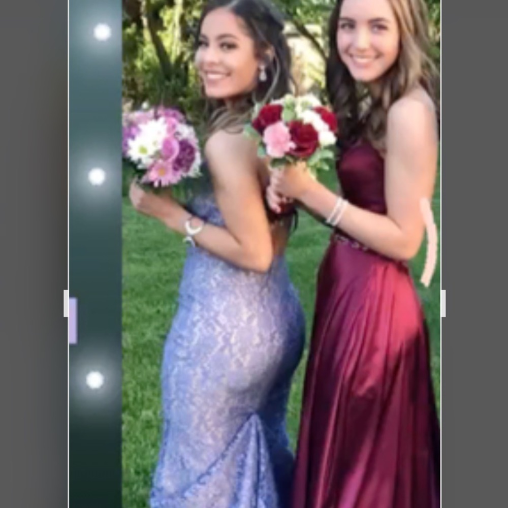 Lavender lace prom dress!